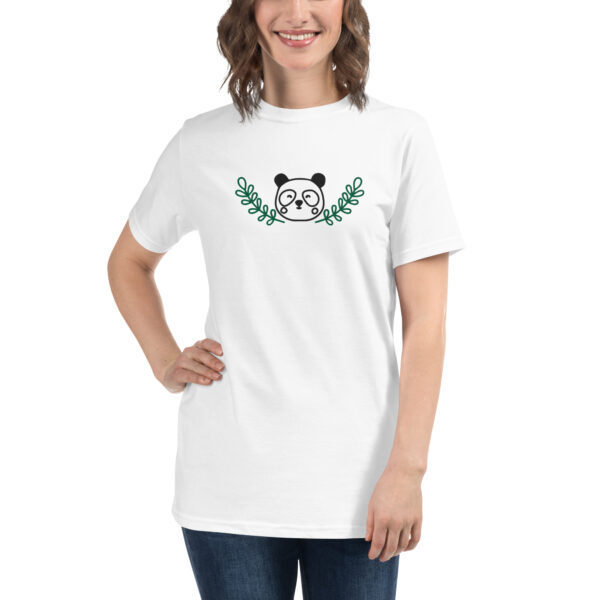 Panda Embroidery - Unisex Organic T-Shirt - Image 7