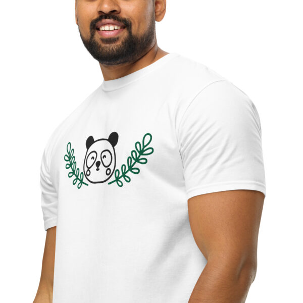 Panda Embroidery - Unisex Organic T-Shirt - Image 8